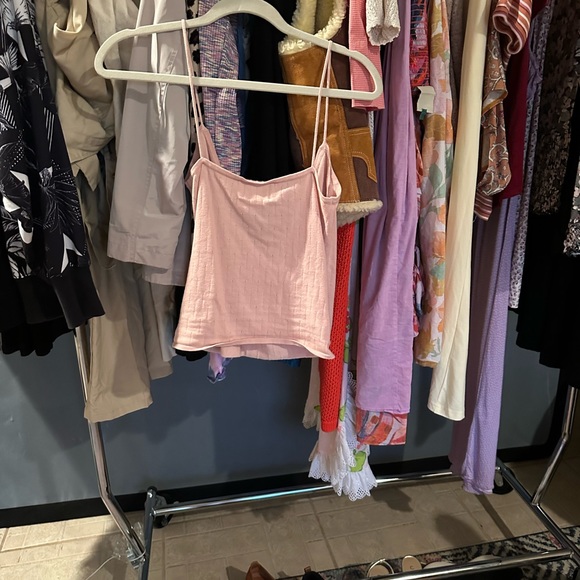 Rouje, pink cotton blend wrap top - Picture 5 of 5